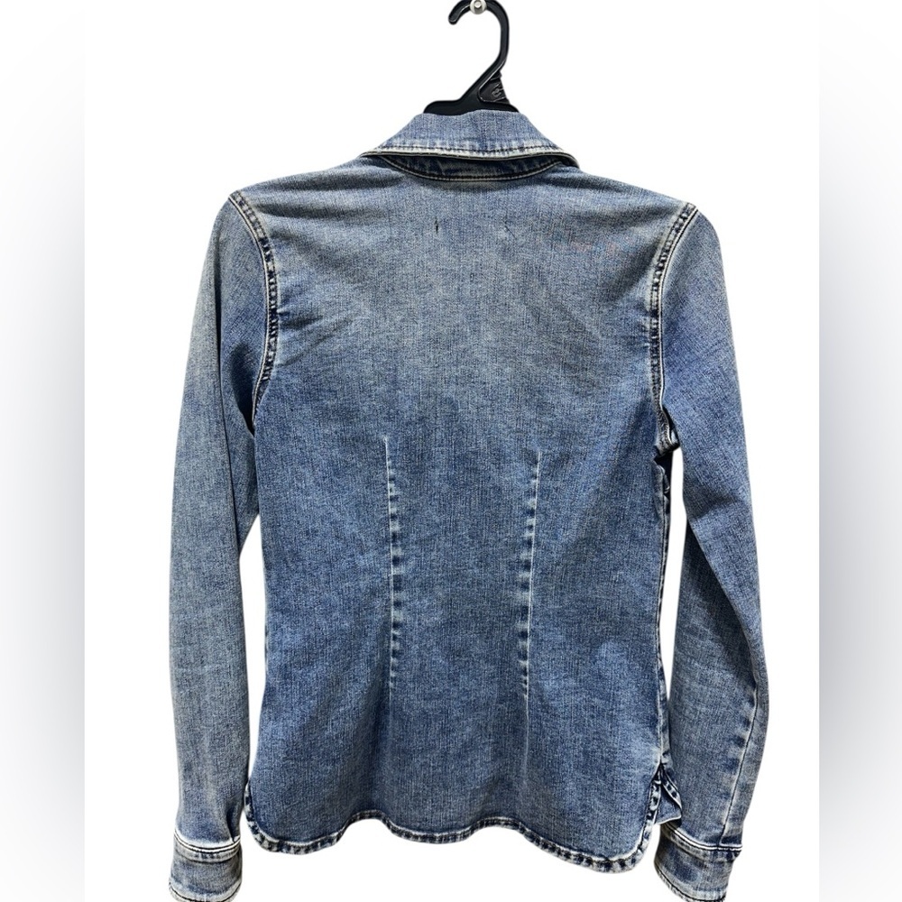 Kut from the Kloth Blue Denim Super Stretchy Jacket Size XS - Picture 2 of 6